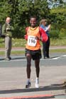 Wondiye Fikre Indelbu wins the Newton Aycliffe 10k Road Race wearing only one shoe.